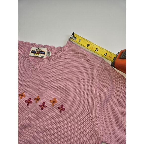Girls Vintage Minnie Mouse Mickey For Kids Pink Sweater EUC 120/56 - Picture 9 of 11